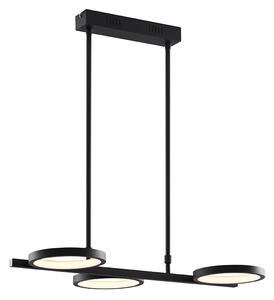 Lampă suspendată modernă neagră cu LED în 3 trepte reglabilă 3 lumini - Vivé