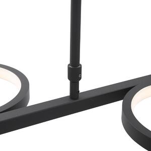 Lampă suspendată modernă neagră cu LED în 3 trepte reglabilă 3 lumini - Vivé