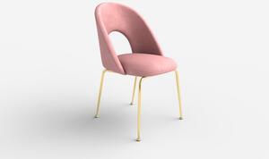 Scaun tapitat K385, roz, 54x59x88 cm