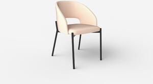 Scaun tapitat K373, bej, 51x57x77 cm