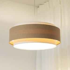 Maco Design Lampă suspendată Boho Elegant, bej/crem, Ø 60 cm, textil, reglabil, Bej, Camera de zi / sufragerie, Țesătură / Textil