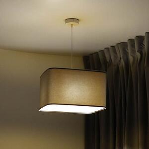 Lampă suspendată Kwadro, gri, 40 x 40 cm, țesătură velur