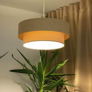 Lampă suspendată Boho, crem/bej, Ø 50 cm, înălțime 21 cm, iută