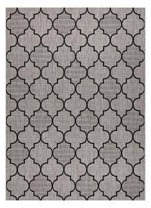 Covor sisal Floorlux 20607 marocani trellis argintiu si negru