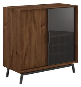 Comodă stejar masiv Bar Madison și Sticlă, 101 × 45 × 101 cm