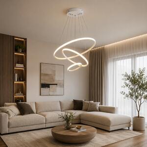 Candelabru Eloria Alb, 36W/70W LED cu 3 culori de lumină