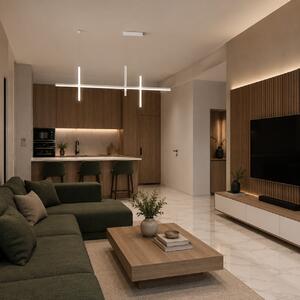 Candelabru Zenia LED cu 3 culori de lumină - Alb