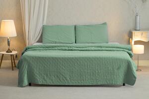 Set Cuvertura Eleganta 3 Piese - 220x240 cm + 2 Fete de Perna 50x70 cm Mint