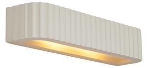 Lampă de perete scandinavă bej dreptunghiulară cu 2 lumini - Plaster