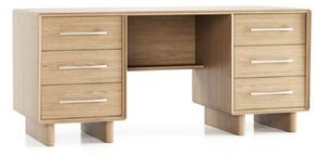 Birou lemn masiv executiv Cooper, 172 × 68 × 77 cm