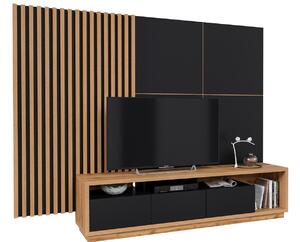Set lemn masiv corpuri suspendate și panouri decorative Livento