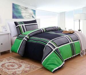 Lenjerie de pat din bumbac KARO BLEND verde Dimensiune lenjerie de pat: 70 x 90 cm | 140 x 200 cm