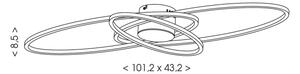 Brilagi - plafonieră LED dimabilă APOLLO LED/58W/230V 43,2x101,2 cm neagră + telecomandă