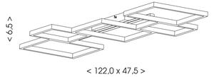 Brilagi - Plafonieră LED SHIFT/42W/230V 4000K 47,5x122 cm neagră