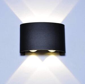 Lampă LED de perete Valen – Neagră, 4 × 1W