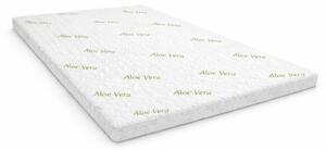 Topper saltea Memory 90x200 cm, 5 cm, Aloe Vera, husa detasabila cu fermoar