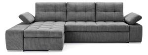 Colțar Extensibil VENETIA, cu ladă de depozitare, variante stânga/dreapta 290x170x80 cm, Stanga / Gri-Inchis-Memphis