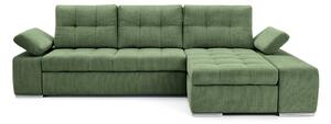 Colțar Extensibil VENETIA, cu ladă de depozitare, variante stânga/dreapta 290x170x80 cm, Dreapta / Verde-Memphis