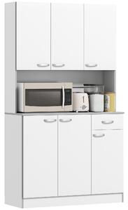 HOMCOM Dulap Suspendat de Bucătărie Albastru din Lemn Spațiu Amplu de Stocare 101x39x180cm Design Modern | Aosom Romania