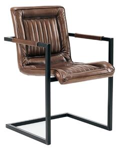 Scaun din piele Nomad Borderstripe DarkBrown