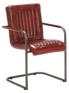 Scaun din piele Nomad plump Borderstripe Lr DarkBrown