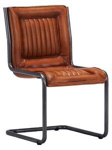 Scaun din piele Nomad slim Borderstripe Sr DarkBrown