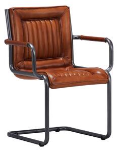Scaun din piele Nomad slim Borderstripe XLr DarkBrown