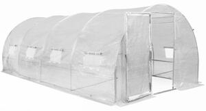 Solar pentru legume cu cadru metalic 3x6m Garden Point alb
