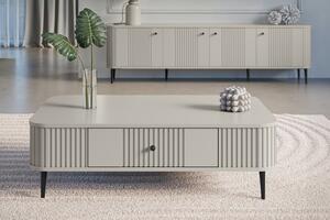Măsuță de cafea Vesper 103x60 cm cu sertar - casmir / picioare negre