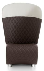 Koccola lemn masiv Top – Fotoliu cu spatar inalt si design geometric