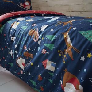 Lenjerie de pat pentru copii 200x135 cm Santa's Christmas Wonderland - Catherine Lansfield