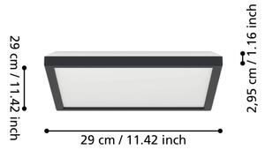 Eglo 901442-LED Plafonieră baie ROVITO 13,4W/230V 29x29cm IP44 negru
