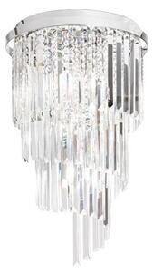 Lustră de cristal aplicată Ideal Lux CARLTON 8xE14/40W/230V d. 40 cm crom lucios