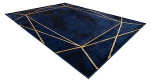 Exclusiv EMERALD covor 1022 glamour, stilat, geometric albastru inchis / aur