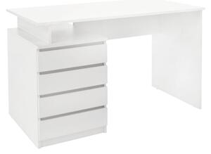 KONDELA Masă PC, albă, HANY NEW
