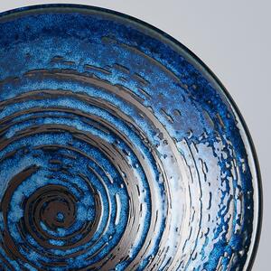 Bol servire din ceramică MIJ Copper Swirl, ø 25 cm, albastru