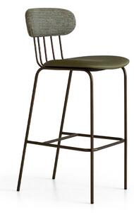 Scaun lemn masiv de Bar Miki Cadru Metalic Sudat Șezut și Spătar Tapițate Design Elegant Personalizabil
