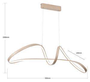 Brilagi-LED Lustră reglabilă pe cablu TWISTER LED/60W/230V 3000-6000K bej+telecomandă