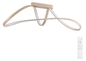 Brilagi-LED Lustră aplicată dimmabilă TWISTER LED/60W/230V 3000-6000K bej+telecomandă