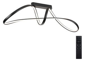 Brilagi-LED Lustră aplicată dimmabilă TWISTER LED/60W/230V 3000-6000K neagră + telecomandă