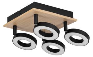 Eglo 901205 - Spot LED RIELVES 4xLED/4,2W/230V negru/maro