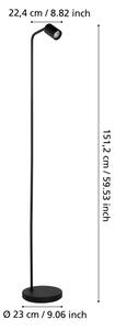 Eglo 901865 - Lampă de podea RIGOMAGNO 1xGU10/5W/230V neagră