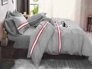 Lenjerie de pat din bumbac Culoare gri, FEDORA + fata de perna 40 x 50 cm gratuit