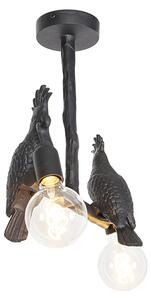 Lampă de tavan vintage neagră - Papegoje