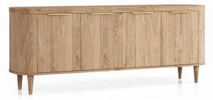 Comodă lemn masiv RoyalWood 4 usi, 180 × 50 × 77 cm