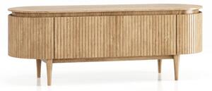 Comodă TV lemn masiv Miami 3 usi, 140 × 50 × 50 cm