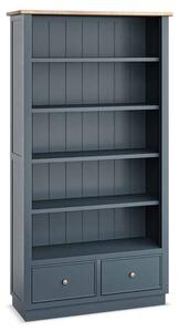 Etajera lemn masiv natur Richmond Albastru/, 90 × 45 × 81 cm