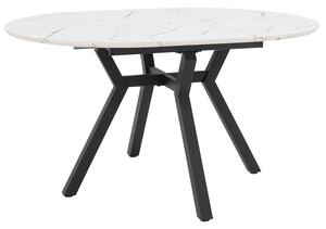 Masa Bucatarie/Dining Extensibila Fracesco MDF Finisaj Marmura Alba 100-140x100Cm