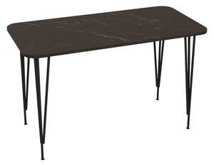 Masa Bucatarie/Dining Pogas Finisaj Marmura Neagra 120x60 Cm