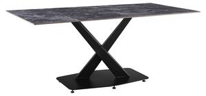 Masa Bucatarie/Dining Timos Blat Piatra Sinterizata Neagra 180x90 Cm